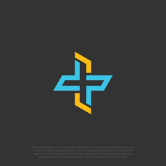 Health logo with initial letter PL, LP, P L logo designs concept. Medical health-care logo designs template