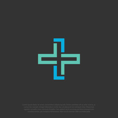 Health logo with initial letter PL, LP, P L logo designs concept. Medical health-care logo designs template