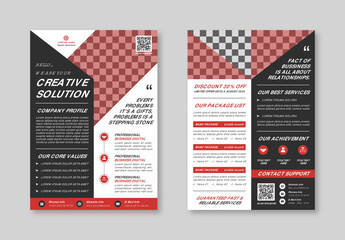 Modern Red Business Flyer Or Brochure Design Templates