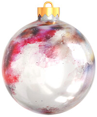 Transparent abstract painting pattern ornament Christmas ball