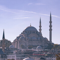 Suleymaniye Mosque, Ottoman imperial mosque located on the Third Hill of Istanbul.