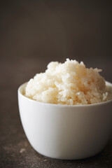 steamed rice in a bowl