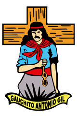 Gauchito GIl Calcomania Vector