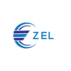 ZEL letter logo. ZEL blue image on white background. ZEL vector logo design for entrepreneur and business. ZEL best icon. - obrazy, fototapety, plakaty