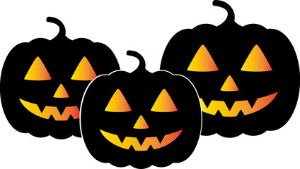 Halloween pumpkin on transparent backgrounds