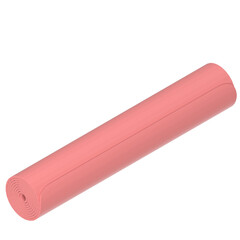 3d rendering illustration of a rolled yoga mat