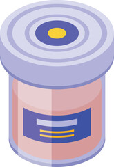 Duck pate icon isometric vector. Goose food. Gras foie