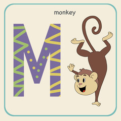 animal alphabet letter m