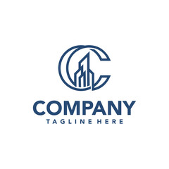 letter C building company logo
