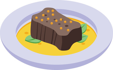 Foie gras icon isometric vector. Duck food. Goose cuisine