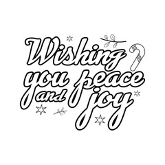 Merry Christmas Coloring page. Christmas line art coloring page design for kids.