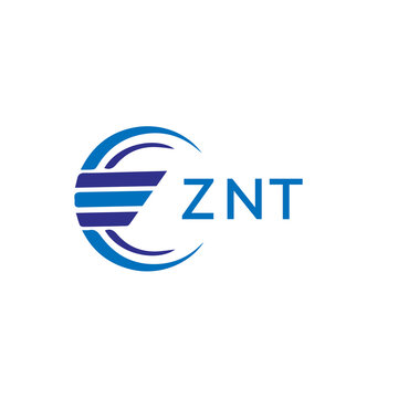 ZNT letter logo. ZNT blue image on white background. ZNT vector logo design for entrepreneur and business. ZNT best icon.