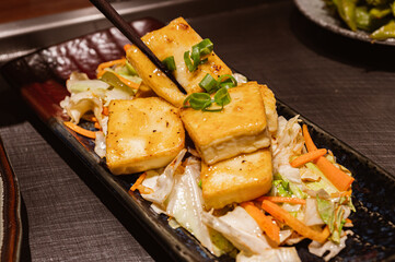 Sizzling tofu