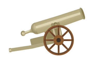 Medieval armory cannon. vector illustration