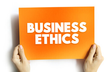 Business Ethics - examines ethical principles and moral or ethical problems that can arise in a...
