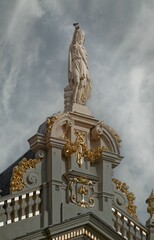 Fototapeta premium Statue of Saint Homobonus of Cremona in Brussels, Belgium