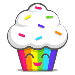 Huge rainbow cupcake sweets
