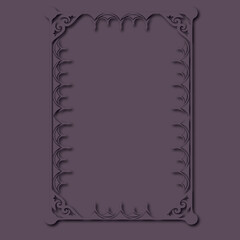 Frame, in the style of an ornament, Vector illustration eps 10, Art.	