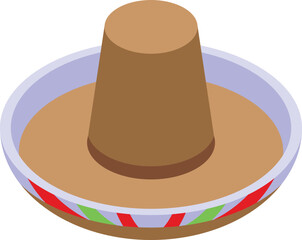 Mexican hat icon isometric vector. Funny baby. Art card