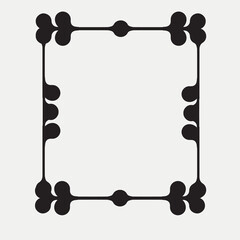 Frame, in the style of an ornament, Vector illustration eps 10, Art.	