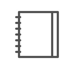 Book and learning icon outline and linear vector.