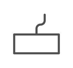 Computer and components icon outline and linear vector.