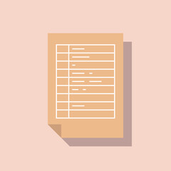 Document and paper flat vector illustration.
