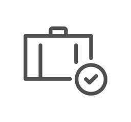 Baggage and travel icon outline and linear vector.