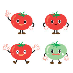 トマト　キャラクター　表情