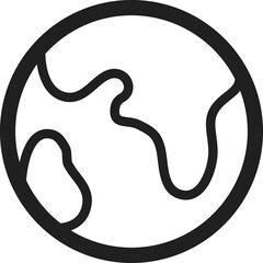 Earth, Planet line icon