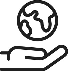 Earth, Planet line icon