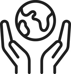 Earth, Planet line icon