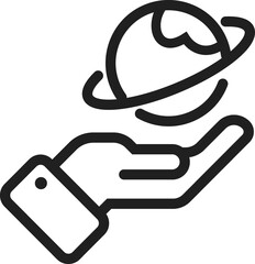 Earth, Planet line icon