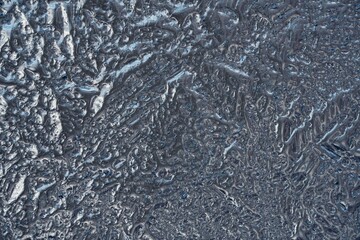 Cold Winter Frost Background frozen on Glass