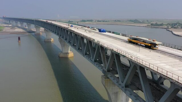The Padma Multipurpose Bridge, commonly known as the Padma Bridge, is a two-level road-rail bridge across the Padma River, the main distributary of the Ganges in Bangladesh