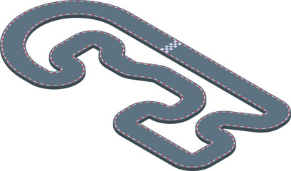 Formula racetrack icon isometric vector. Car race. Auto circuit - obrazy, fototapety, plakaty