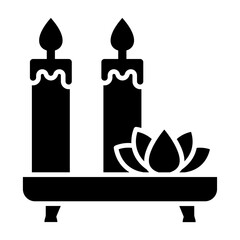 Candle Glyph Icon