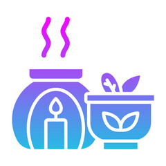 Aromatherapy Glyph Gradient Icon
