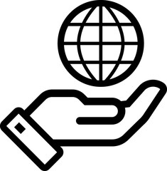 Earth Globe line icon