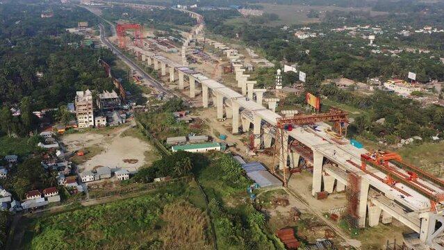 The Padma Multipurpose Bridge, commonly known as the Padma Bridge, is a two-level road-rail bridge across the Padma River, the main distributary of the Ganges in Bangladesh