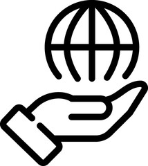Earth Globe line icon