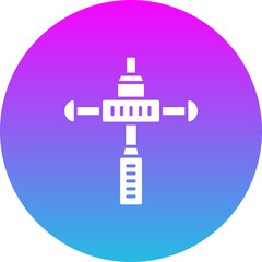 Fototapeta premium Disc Detainer Gradient Circle Glyph Inverted Icon