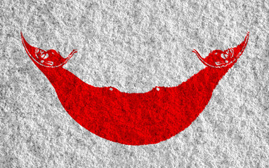 Easter Island flag on the texture. Concept collage.