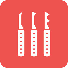 Extractor Multicolor Round Corner Glyph Inverted Icon