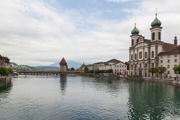 City of Luzern, Switzerland. Street, architecture.