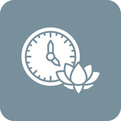 Time Multicolor Round Corner Glyph Inverted Icon