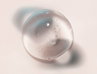 Liquid blur gel drops cosmetic smudge texture transparent gray background