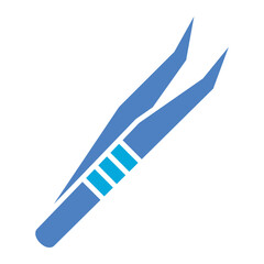 Tweezers Glyph Two Color Icon