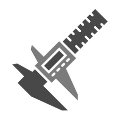 Fototapeta premium Caliper Greyscale Glyph Icon