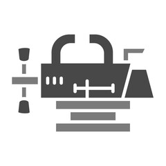 Vise Greyscale Glyph Icon